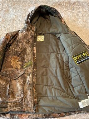 RedHead Realtree Camo Hooded Jacket in Olive and Brown